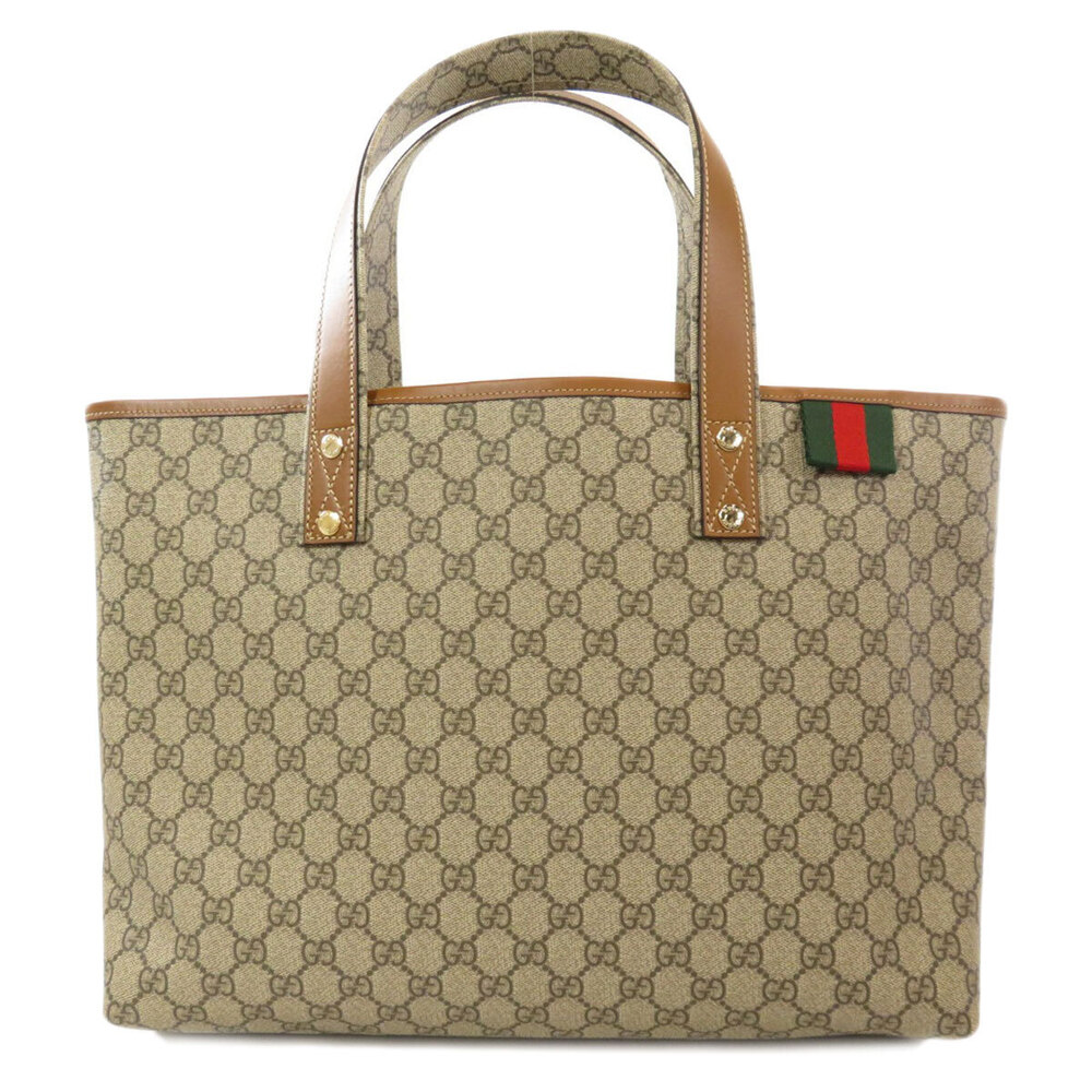 Gucci GG Supreme Canvas Tote Bag Shoulder Bag Brown - Picture 11 of 11